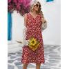 image:imageZeagoo Sundresses Dresses for Women 2026 Summer Sleeveless V Neck Casual Midi Tank Beach Vacation Dresses with PocketsBf284