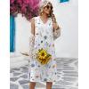 image:imageZeagoo Sundresses Dresses for Women 2026 Summer Sleeveless V Neck Casual Midi Tank Beach Vacation Dresses with PocketsBf290