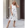 image:imageZeagoo Sundresses Dresses for Women 2026 Summer Sleeveless V Neck Casual Midi Tank Beach Vacation Dresses with PocketsBf290