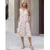 image:imageZeagoo Sundresses Dresses for Women 2026 Summer Sleeveless V Neck Casual Midi Tank Beach Vacation Dresses with PocketsBf310