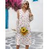 image:imageZeagoo Sundresses Dresses for Women 2026 Summer Sleeveless V Neck Casual Midi Tank Beach Vacation Dresses with PocketsBf310