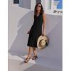 image:imageZeagoo Sundresses Dresses for Women 2026 Summer Sleeveless V Neck Casual Midi Tank Beach Vacation Dresses with PocketsBlack