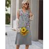 image:imageZeagoo Sundresses Dresses for Women 2026 Summer Sleeveless V Neck Casual Midi Tank Beach Vacation Dresses with PocketsHf42