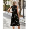 image:imageZeagoo Sundresses Dresses for Women 2026 Summer Sleeveless V Neck Casual Midi Tank Beach Vacation Dresses with PocketsJh601