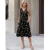 image:imageZeagoo Sundresses Dresses for Women 2026 Summer Sleeveless V Neck Casual Midi Tank Beach Vacation Dresses with PocketsJh601