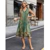 image:imageZeagoo Sundresses Dresses for Women 2026 Summer Sleeveless V Neck Casual Midi Tank Beach Vacation Dresses with PocketsMz840