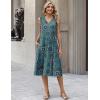 image:imageZeagoo Sundresses Dresses for Women 2026 Summer Sleeveless V Neck Casual Midi Tank Beach Vacation Dresses with PocketsMz911