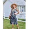 image:imageZeagoo Sundresses Dresses for Women 2026 Summer Sleeveless V Neck Casual Midi Tank Beach Vacation Dresses with PocketsMz924