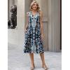 image:imageZeagoo Sundresses Dresses for Women 2026 Summer Sleeveless V Neck Casual Midi Tank Beach Vacation Dresses with PocketsMz924