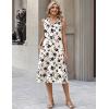 image:imageZeagoo Sundresses Dresses for Women 2026 Summer Sleeveless V Neck Casual Midi Tank Beach Vacation Dresses with PocketsSf239