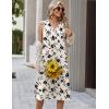 image:imageZeagoo Sundresses Dresses for Women 2026 Summer Sleeveless V Neck Casual Midi Tank Beach Vacation Dresses with PocketsSf239