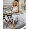 image:imageZeagoo Sundresses Dresses for Women 2026 Summer Sleeveless V Neck Casual Midi Tank Beach Vacation Dresses with PocketsSp125