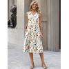 image:imageZeagoo Sundresses Dresses for Women 2026 Summer Sleeveless V Neck Casual Midi Tank Beach Vacation Dresses with PocketsWf109