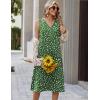 image:imageZeagoo Sundresses Dresses for Women 2026 Summer Sleeveless V Neck Casual Midi Tank Beach Vacation Dresses with PocketsXh527