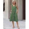 image:imageZeagoo Sundresses Dresses for Women 2026 Summer Sleeveless V Neck Casual Midi Tank Beach Vacation Dresses with PocketsXh527