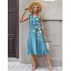 image:imageZeagoo Sundresses Dresses for Women 2026 Summer Sleeveless V Neck Casual Midi Tank Beach Vacation Dresses with PocketsZw89