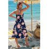 image:imageZeagoo Women 2026 Summer Adjustable Spaghetti Strap Sundress Casual Ruched Floral V Neck Midi Flowy Beach Dress with PocketsBlack Pink Floral