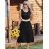 image:imageZeagoo Women Beach Summer Midi Dress 2026 Sleeveless Casual Beachy Sundress Button Down Loose Tank Dresses with PocketsBlack