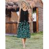 image:imageZeagoo Women Beach Summer Midi Dress 2026 Sleeveless Casual Beachy Sundress Button Down Loose Tank Dresses with PocketsBlack Green