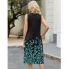 image:imageZeagoo Women Beach Summer Midi Dress 2026 Sleeveless Casual Beachy Sundress Button Down Loose Tank Dresses with PocketsBlack Green