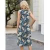 image:imageZeagoo Women Beach Summer Midi Dress 2026 Sleeveless Casual Beachy Sundress Button Down Loose Tank Dresses with PocketsBlue Leaves