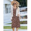 image:imageZeagoo Women Beach Summer Midi Dress 2026 Sleeveless Casual Beachy Sundress Button Down Loose Tank Dresses with PocketsCoffee