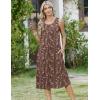 image:imageZeagoo Women Beach Summer Midi Dress 2026 Sleeveless Casual Beachy Sundress Button Down Loose Tank Dresses with PocketsCoffee