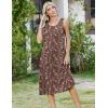 image:imageZeagoo Women Beach Summer Midi Dress 2026 Sleeveless Casual Beachy Sundress Button Down Loose Tank Dresses with PocketsCoffee