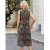 image:imageZeagoo Women Beach Summer Midi Dress 2026 Sleeveless Casual Beachy Sundress Button Down Loose Tank Dresses with PocketsEthnic Blue