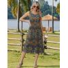 image:imageZeagoo Women Beach Summer Midi Dress 2026 Sleeveless Casual Beachy Sundress Button Down Loose Tank Dresses with PocketsEthnic Blue