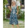 image:imageZeagoo Women Beach Summer Midi Dress 2026 Sleeveless Casual Beachy Sundress Button Down Loose Tank Dresses with PocketsEthnic Navy Blue