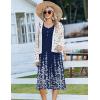image:imageZeagoo Women Beach Summer Midi Dress 2026 Sleeveless Casual Beachy Sundress Button Down Loose Tank Dresses with PocketsFloral Blue