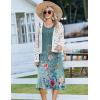 image:imageZeagoo Women Beach Summer Midi Dress 2026 Sleeveless Casual Beachy Sundress Button Down Loose Tank Dresses with PocketsFloral Gray Green