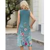 image:imageZeagoo Women Beach Summer Midi Dress 2026 Sleeveless Casual Beachy Sundress Button Down Loose Tank Dresses with PocketsFloral Gray Green