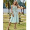 image:imageZeagoo Women Beach Summer Midi Dress 2026 Sleeveless Casual Beachy Sundress Button Down Loose Tank Dresses with PocketsFloral Green