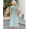 image:imageZeagoo Women Beach Summer Midi Dress 2026 Sleeveless Casual Beachy Sundress Button Down Loose Tank Dresses with PocketsFloral Green