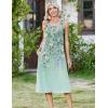 image:imageZeagoo Women Beach Summer Midi Dress 2026 Sleeveless Casual Beachy Sundress Button Down Loose Tank Dresses with PocketsFloral Green