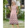 image:imageZeagoo Women Beach Summer Midi Dress 2026 Sleeveless Casual Beachy Sundress Button Down Loose Tank Dresses with PocketsFloral Pink
