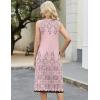 image:imageZeagoo Women Beach Summer Midi Dress 2026 Sleeveless Casual Beachy Sundress Button Down Loose Tank Dresses with PocketsFloral Pink