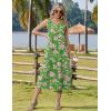 image:imageZeagoo Women Beach Summer Midi Dress 2026 Sleeveless Casual Beachy Sundress Button Down Loose Tank Dresses with PocketsGreen Pink