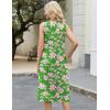 image:imageZeagoo Women Beach Summer Midi Dress 2026 Sleeveless Casual Beachy Sundress Button Down Loose Tank Dresses with PocketsGreen Pink