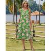 image:imageZeagoo Women Beach Summer Midi Dress 2026 Sleeveless Casual Beachy Sundress Button Down Loose Tank Dresses with PocketsGreen Pink