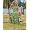 image:imageZeagoo Women Beach Summer Midi Dress 2026 Sleeveless Casual Beachy Sundress Button Down Loose Tank Dresses with PocketsGreen Pink