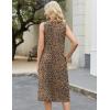 image:imageZeagoo Women Beach Summer Midi Dress 2026 Sleeveless Casual Beachy Sundress Button Down Loose Tank Dresses with PocketsLeopard Print