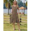 image:imageZeagoo Women Beach Summer Midi Dress 2026 Sleeveless Casual Beachy Sundress Button Down Loose Tank Dresses with PocketsLeopard Print