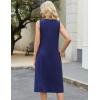 image:imageZeagoo Women Beach Summer Midi Dress 2026 Sleeveless Casual Beachy Sundress Button Down Loose Tank Dresses with PocketsNavy