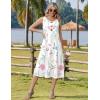 image:imageZeagoo Women Beach Summer Midi Dress 2026 Sleeveless Casual Beachy Sundress Button Down Loose Tank Dresses with PocketsPink Flowers