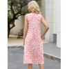 image:imageZeagoo Women Beach Summer Midi Dress 2026 Sleeveless Casual Beachy Sundress Button Down Loose Tank Dresses with PocketsPink White
