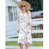 image:imageZeagoo Women Beach Summer Midi Dress 2026 Sleeveless Casual Beachy Sundress Button Down Loose Tank Dresses with PocketsWhite Blue