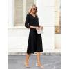 image:imageZeagoo Women Casual Dress 34 Sleeve Casual Loose Midi Dress01black